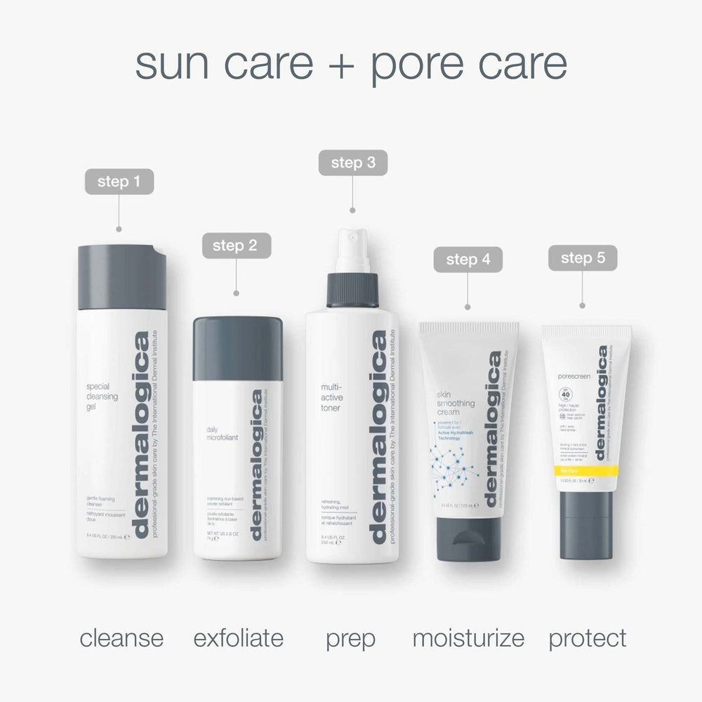 Dermalogica Porescreen SPF 40 primer-like finish ready for makeup.