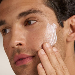 Dermalogica PowerBright SPF50 application on face demonstrating even coverage.
