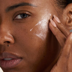 Close-up of Prisma Protect SPF30 texture on skin showing hydration