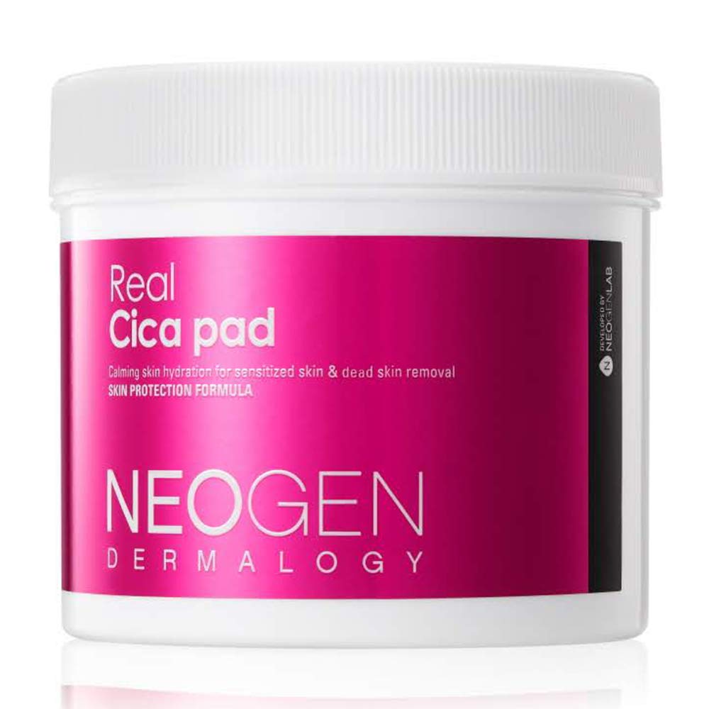 DERMALOGY by NEOGENLAB Real Cica Pad packaging showing calming skincare for sensitive skin