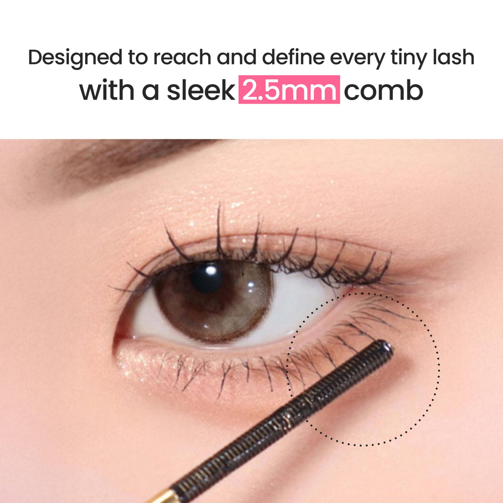 Gold-coated metal brush tip designed for hygienic cleaning.