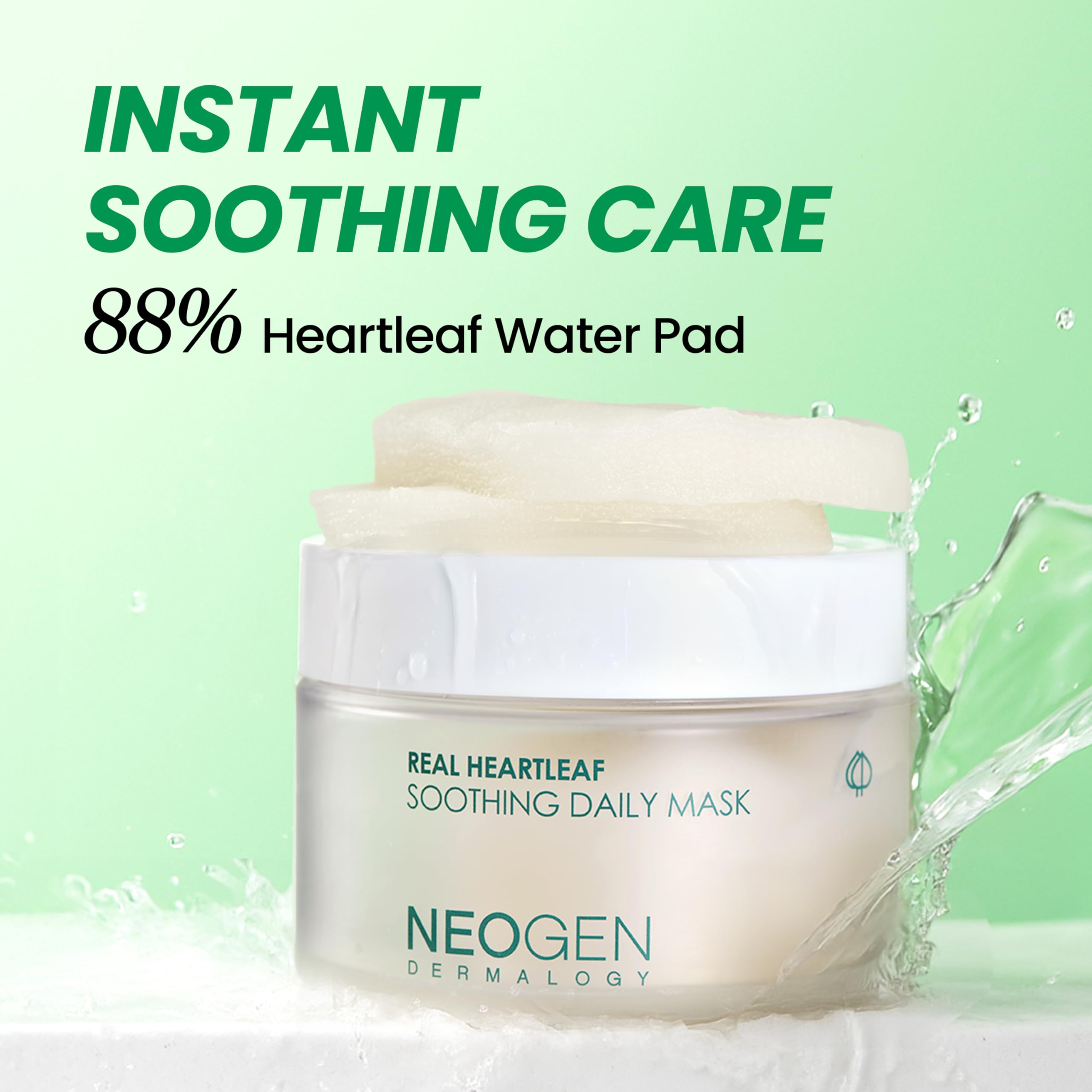 DERMALOGY heartleaf soothing daily pad stack ready for your skincare routine.