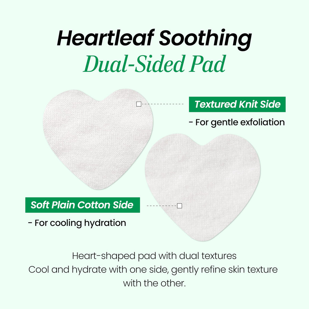 DERMALOGY heartleaf toner pad saturated wipe demonstrates gentle cleansing.