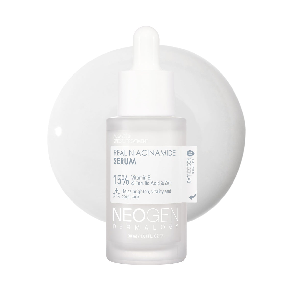 DERMALOGY by NEOGEN Real 15% Niacinamide serum bottle for radiant-looking skin