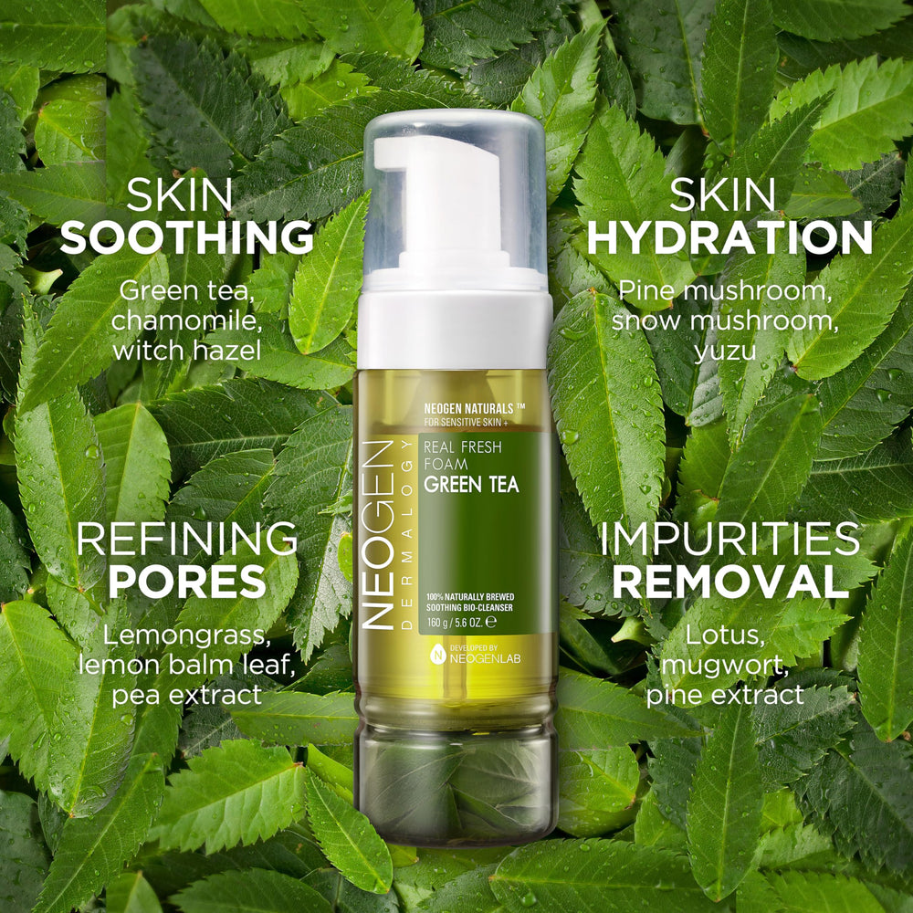 Hand-application shows a light, hydrating foam suitable for sensitive skin.