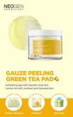 DERMALOGY Bio-Peel Gauze Lemon Pad pack demonstrates easy at-home exfoliation routine.