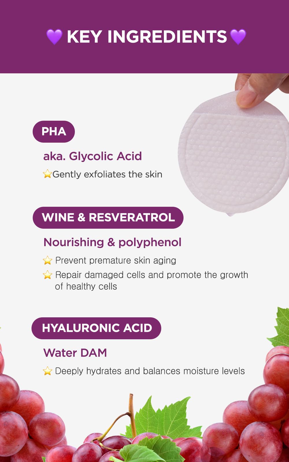 DERMALOGY Bio-Peel Gauze Wine Pad applied to cheek, showing potential firmer, radiant skin.