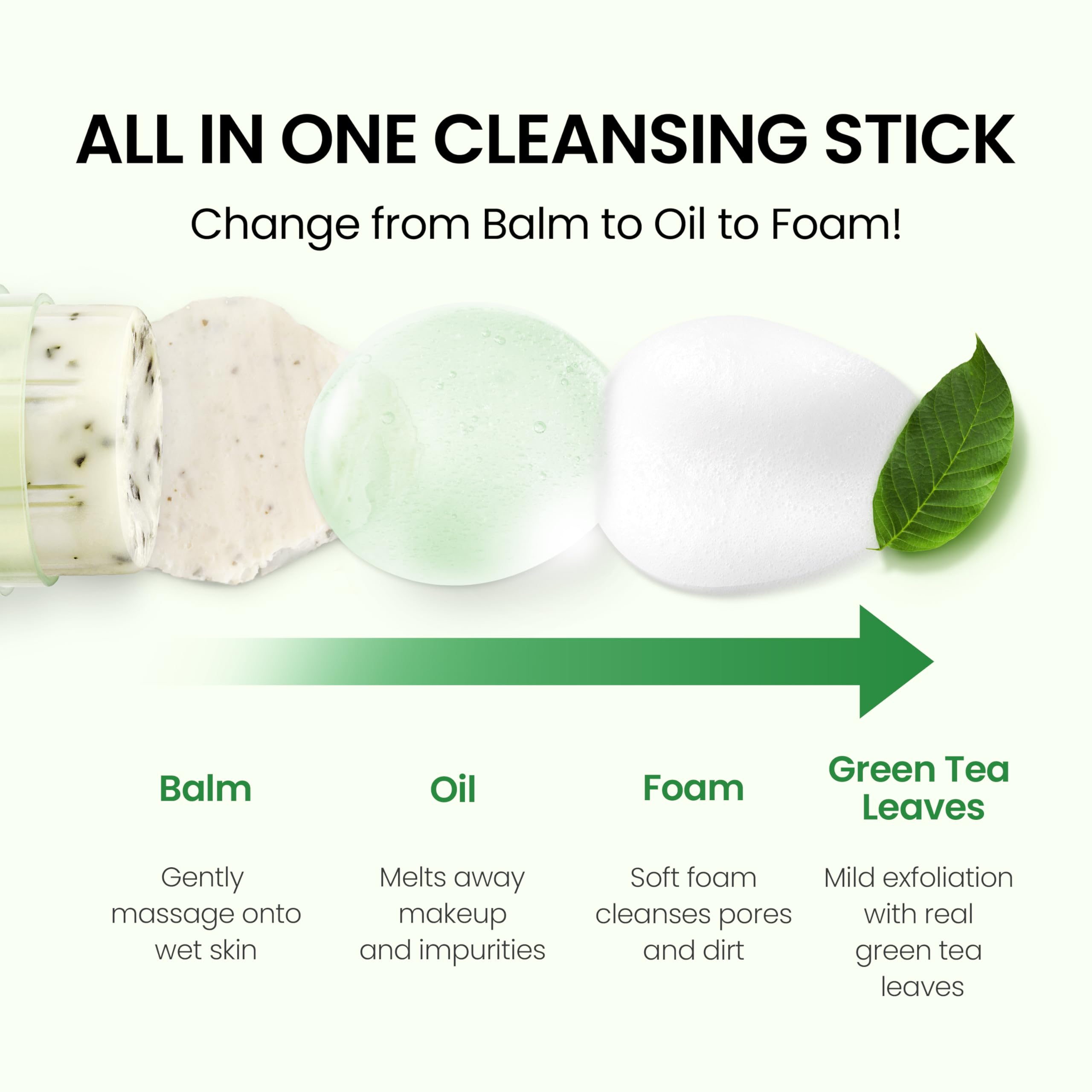 DERMALOGY by NEOGENLAB cleanses gently with real green tea leaves providing light exfoliation.