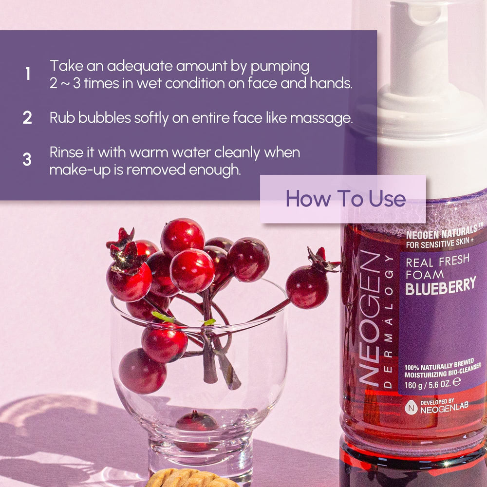 DERMALOGY Real Fresh Foam shown in clinical-support context for comfortable cleansing.