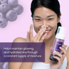 DERMALOGY Real Fresh Foam blueberry foam-lather delivering a thorough, gentle cleanse.