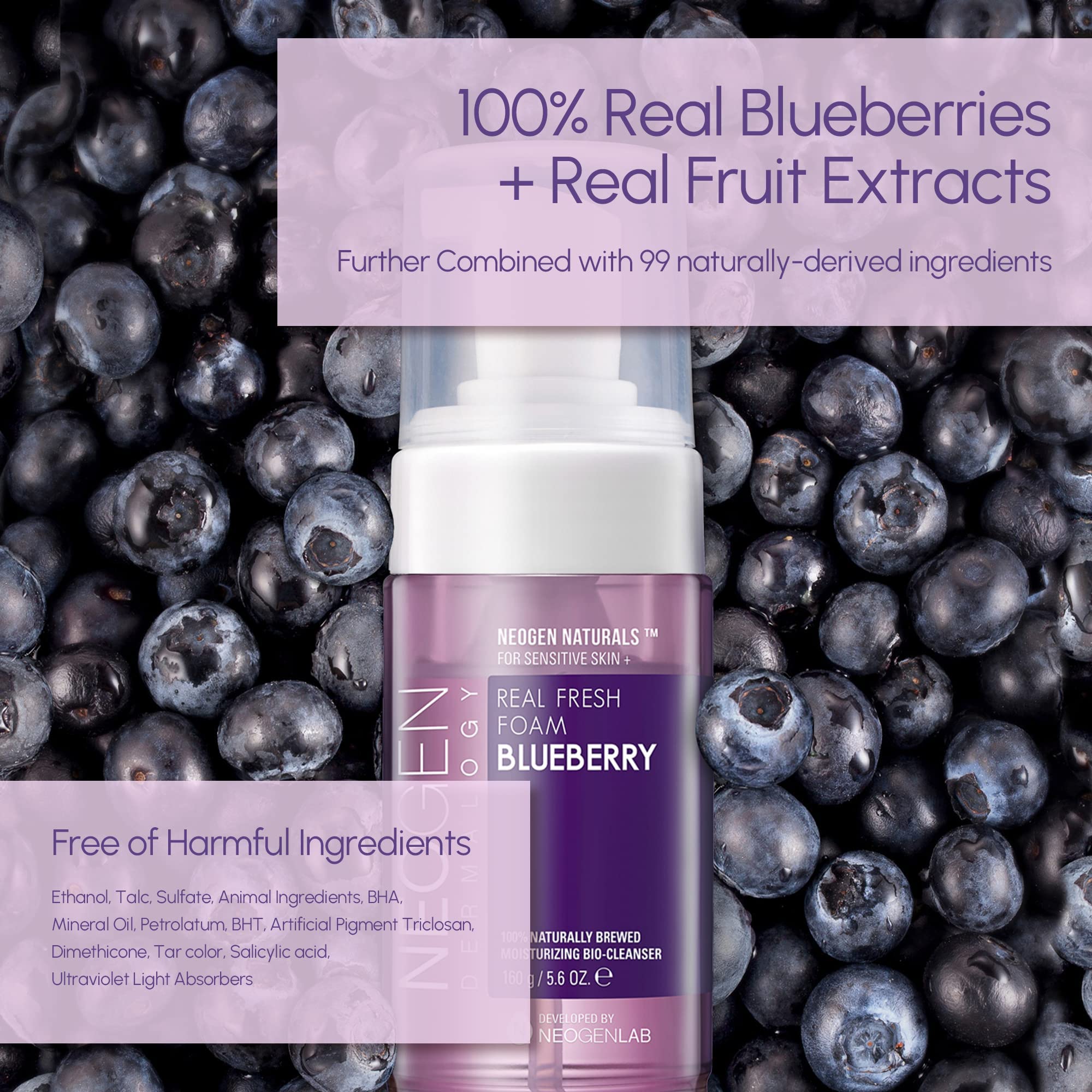 DERMALOGY Real Fresh Foam highlights natural ingredients for pore care and hydration.