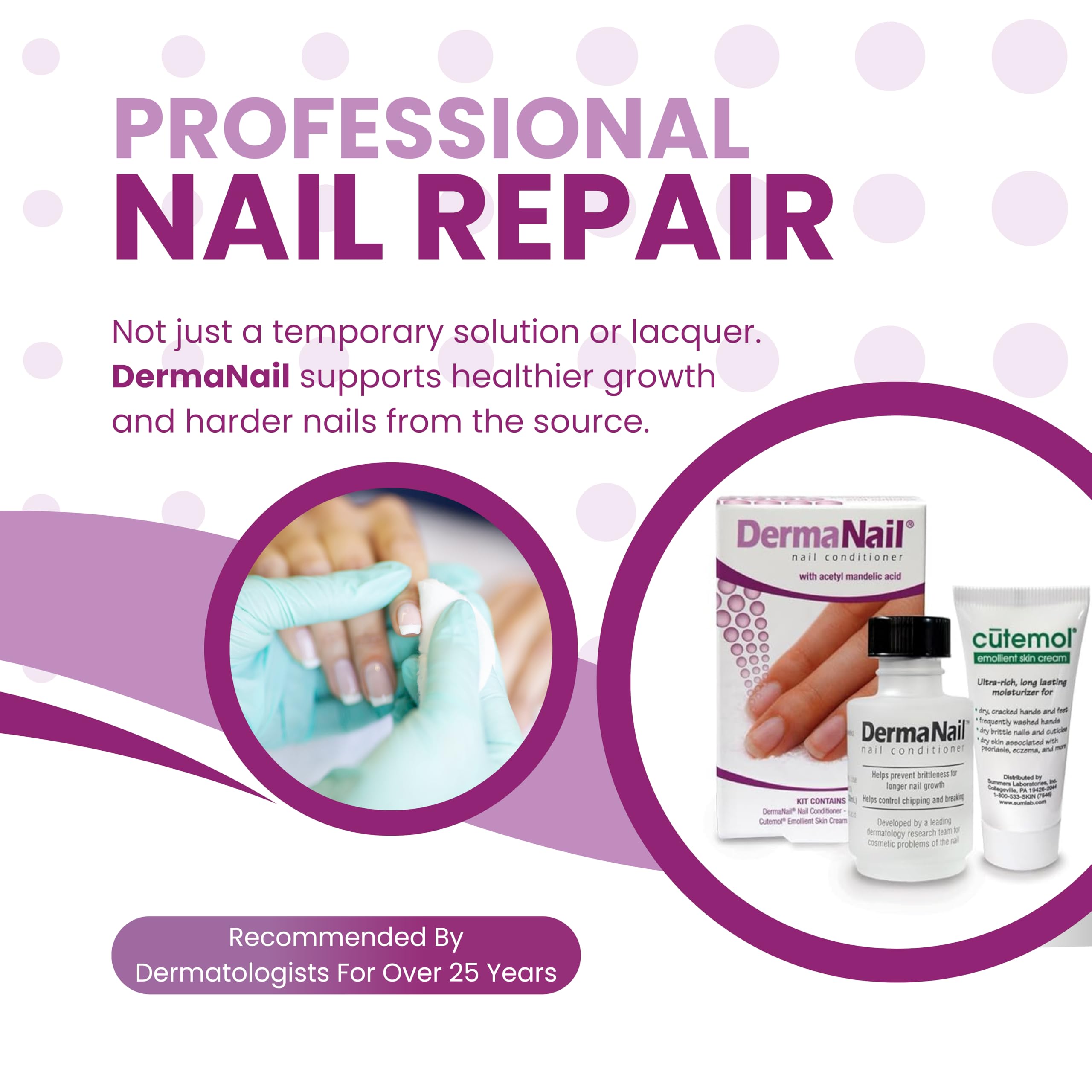 DermaNail Cutemol application during routine nail care.