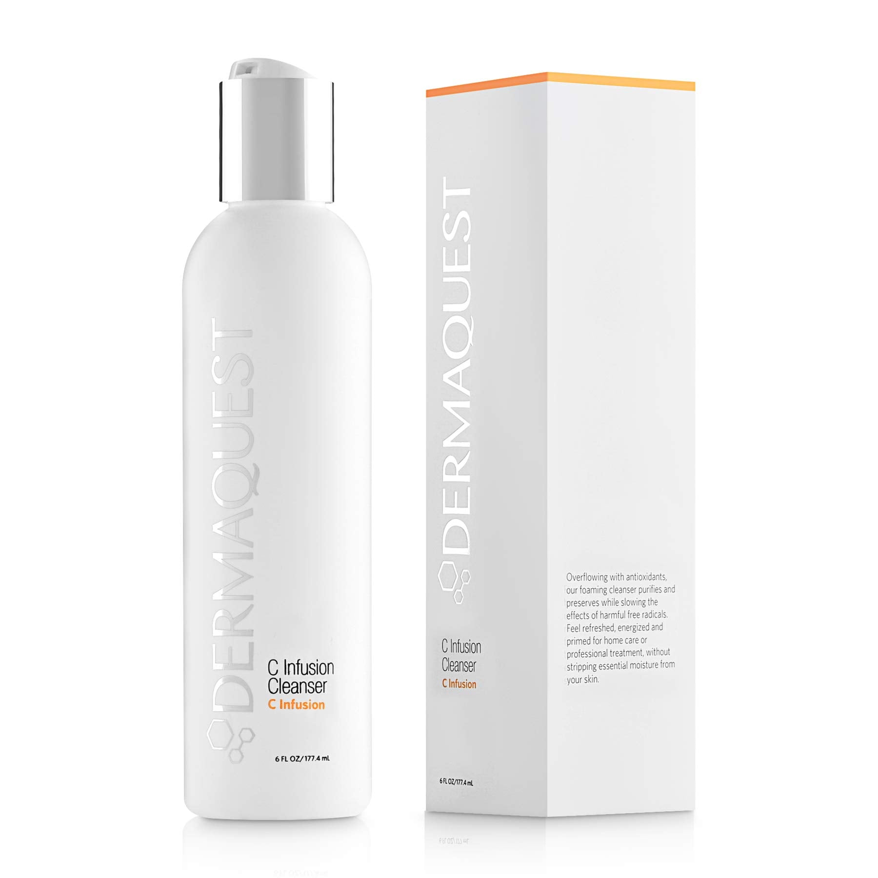 DermaQuest C Infusion Cleanser bottle front showcasing vitamin C antioxidant protection