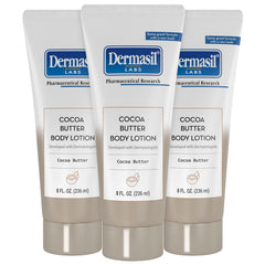 Dermasil cocoa butter lotion 3-pack ready for at home moisture routine