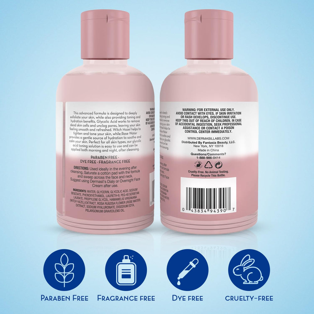 Dermasil Rose Water drops on the bottle provide subtle hydration.