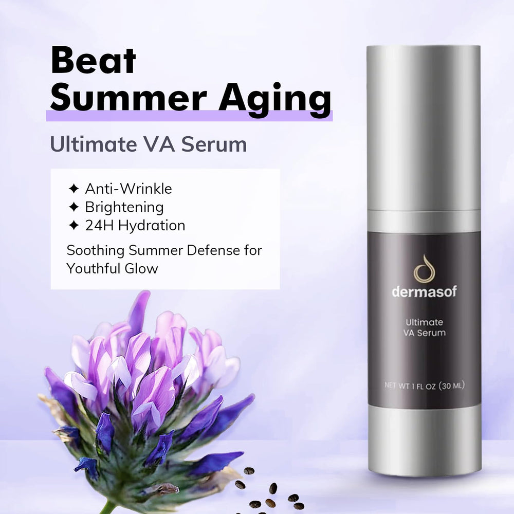 Dermasof Bakuchiol-HPR serum dropper releasing a small amount for precise application.