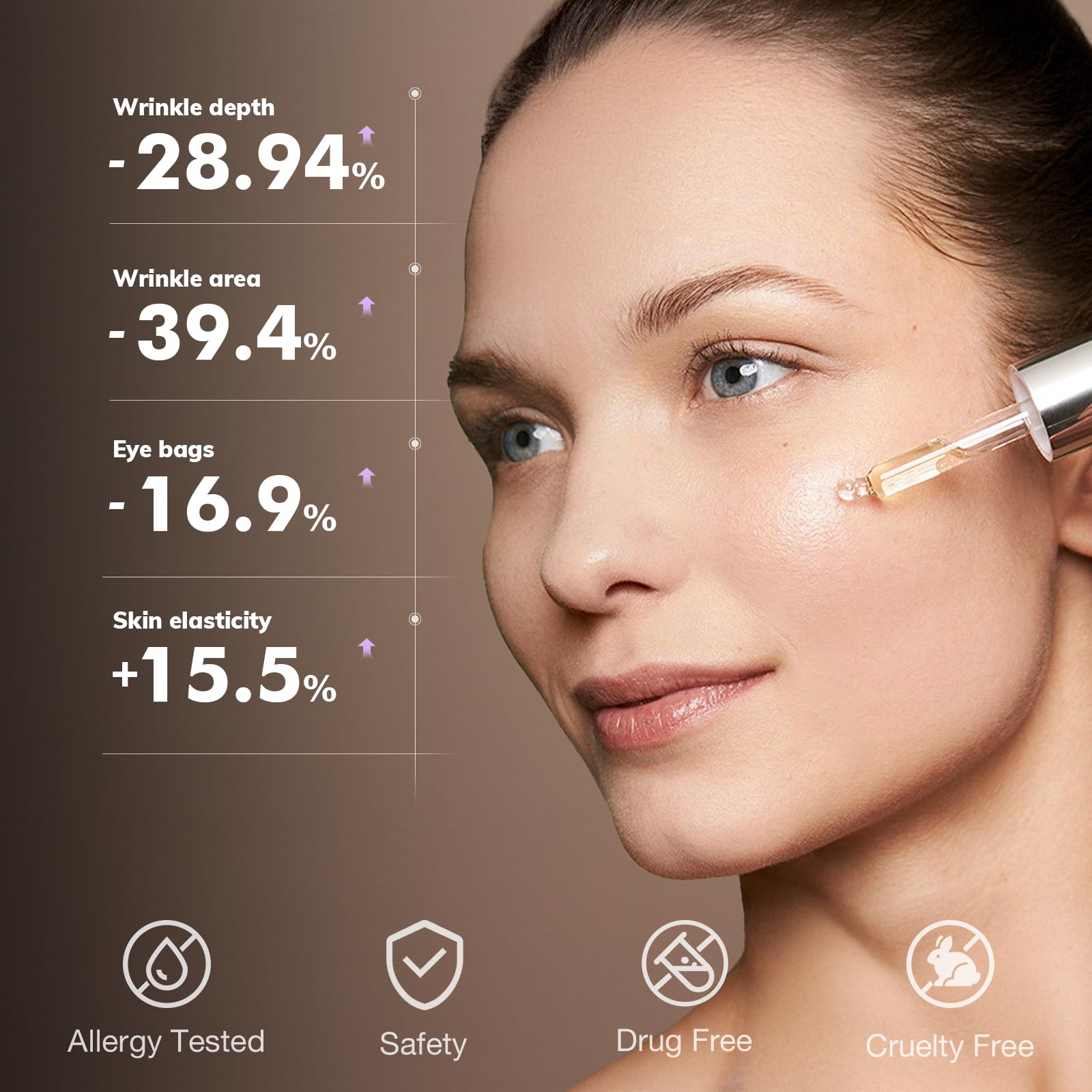 Dermasof Multi Peptide Power Serum ingredients close-up featuring peptides.