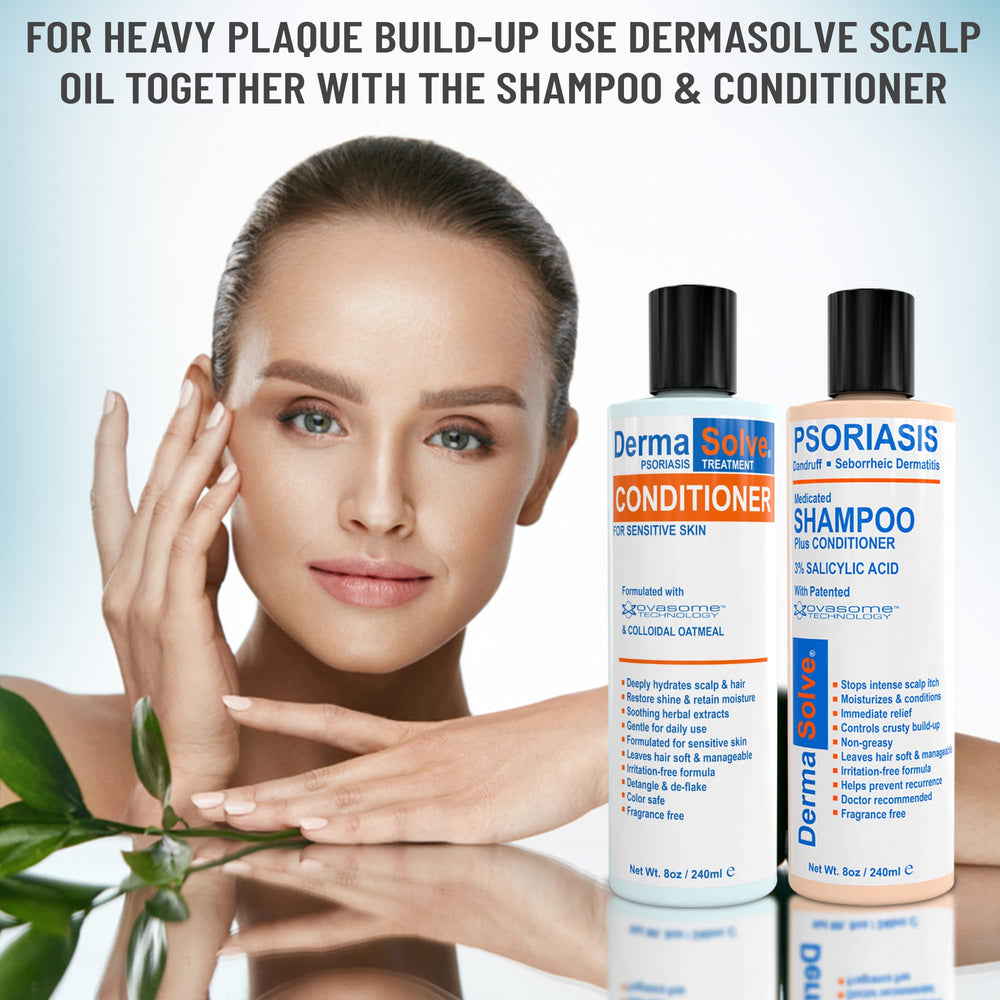 Dermasolve herbal extracts infusion for natural scalp nourishment.