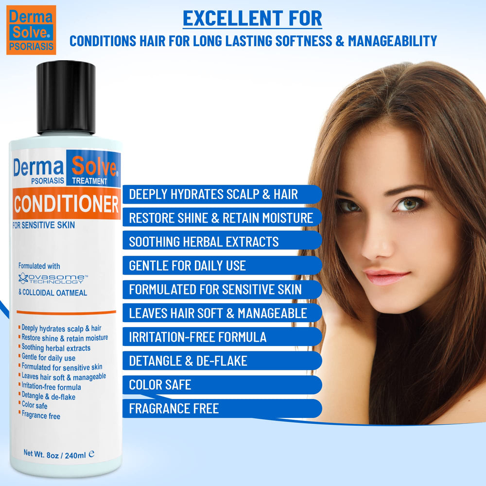 Dermasolve silky hair after use with easy manageability.