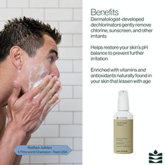 Dermasport Face Wash with Hyaluronic Acid emphasizes moisture retention for active skin.