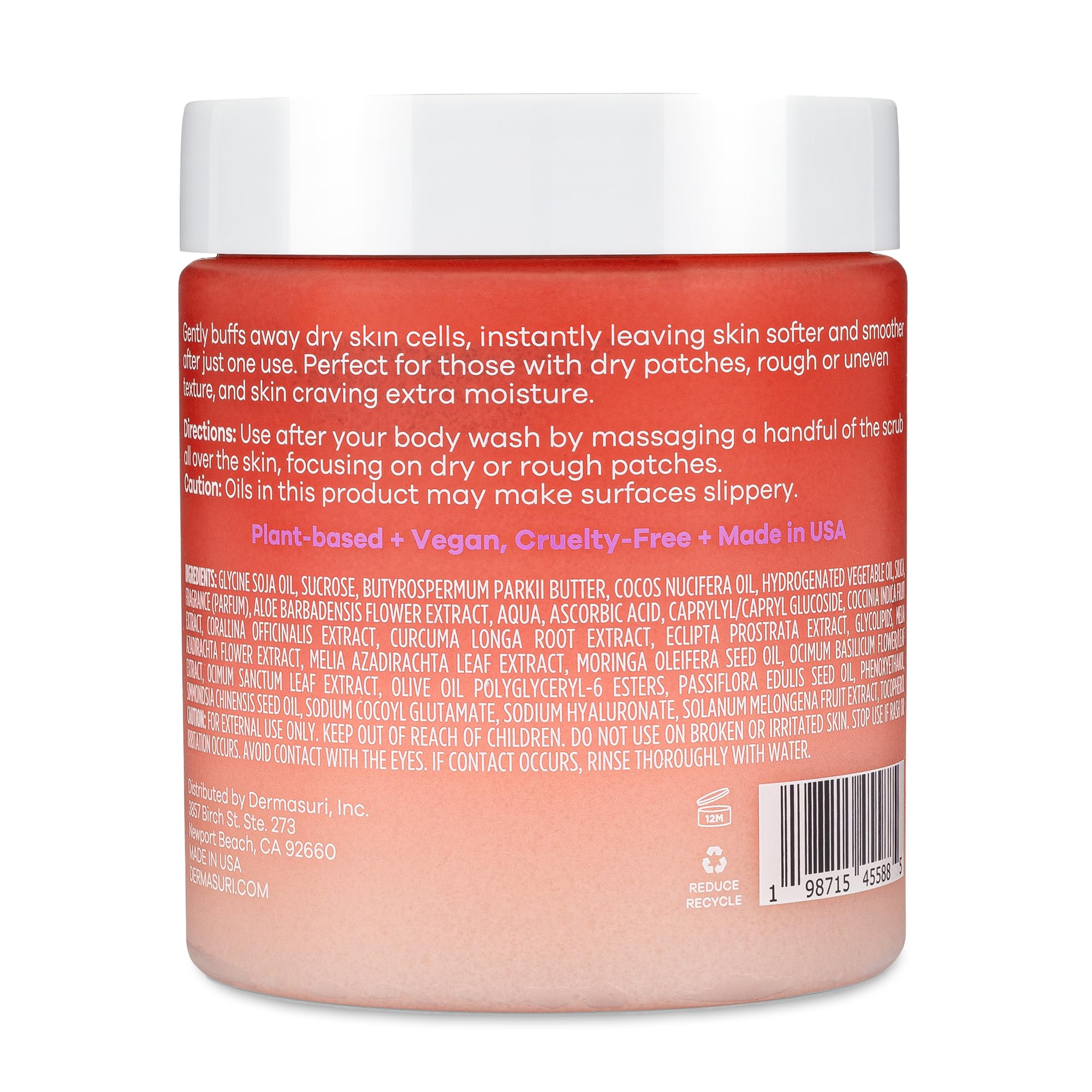 Dermasuri bottle in shower emphasizes deep hydration for all skin types.