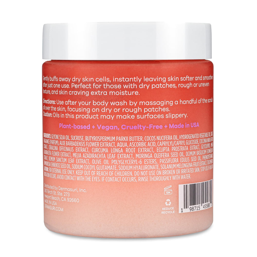 Dermasuri bottle in shower emphasizes deep hydration for all skin types.