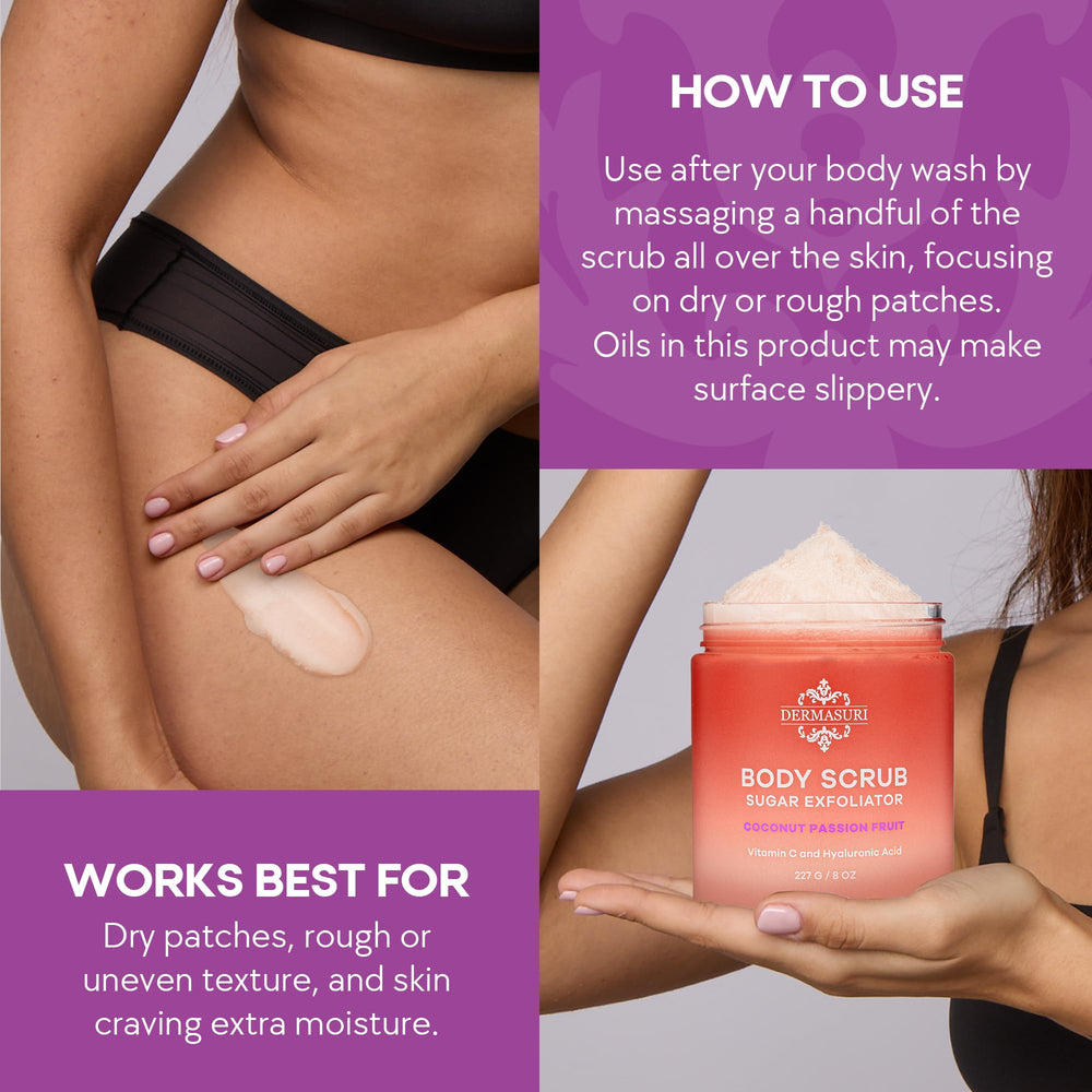 Dermasuri packaging close-up highlights spa-quality skincare at home.