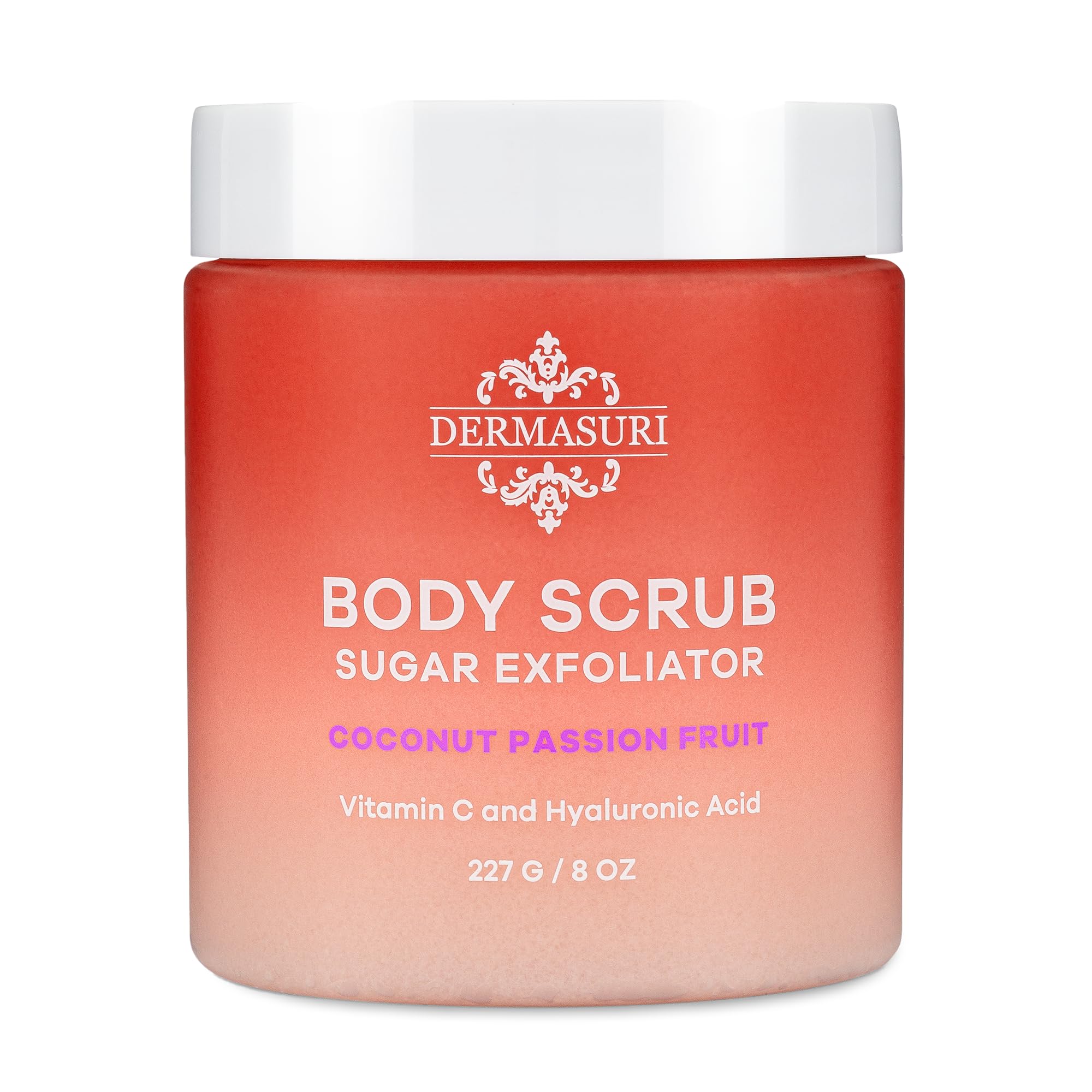 Dermasuri scrub applied to elbows and knees improves skin texture.