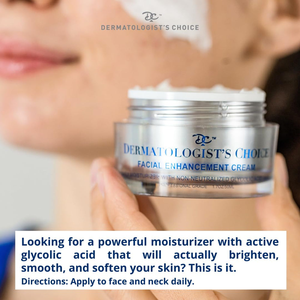 Dermatologist's Choice glow effect showing vibrant, radiant skin potential.