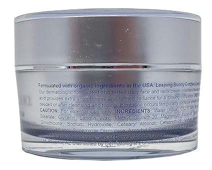 Dermatologist's Choice vitamin C and glycolic acid support renewal for brighter skin.