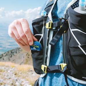 Mini balm on cheeks and nose to hydrate in cold weather.