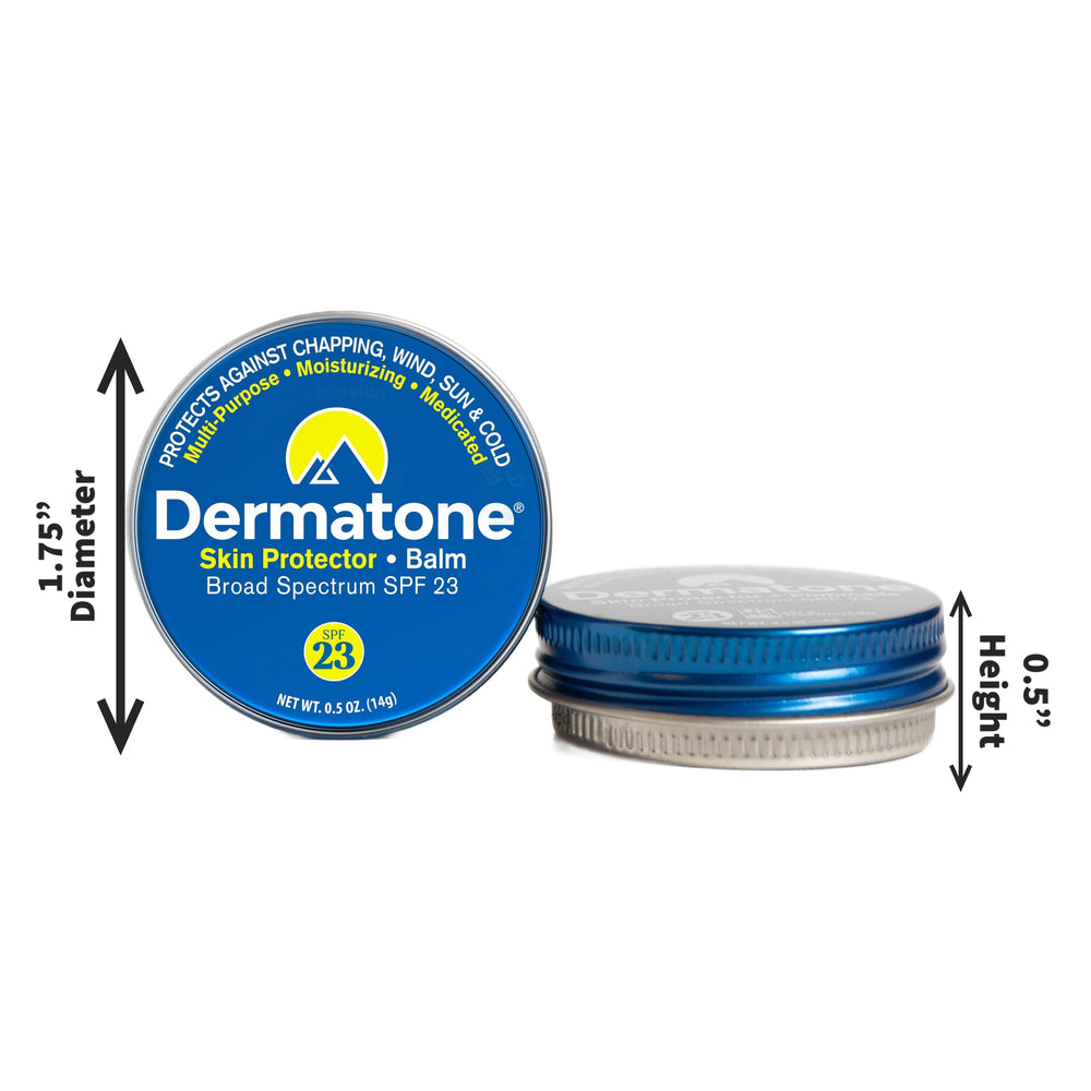Dermatone Skin Protector Balm used as universal lip and face shield in rugged environments.