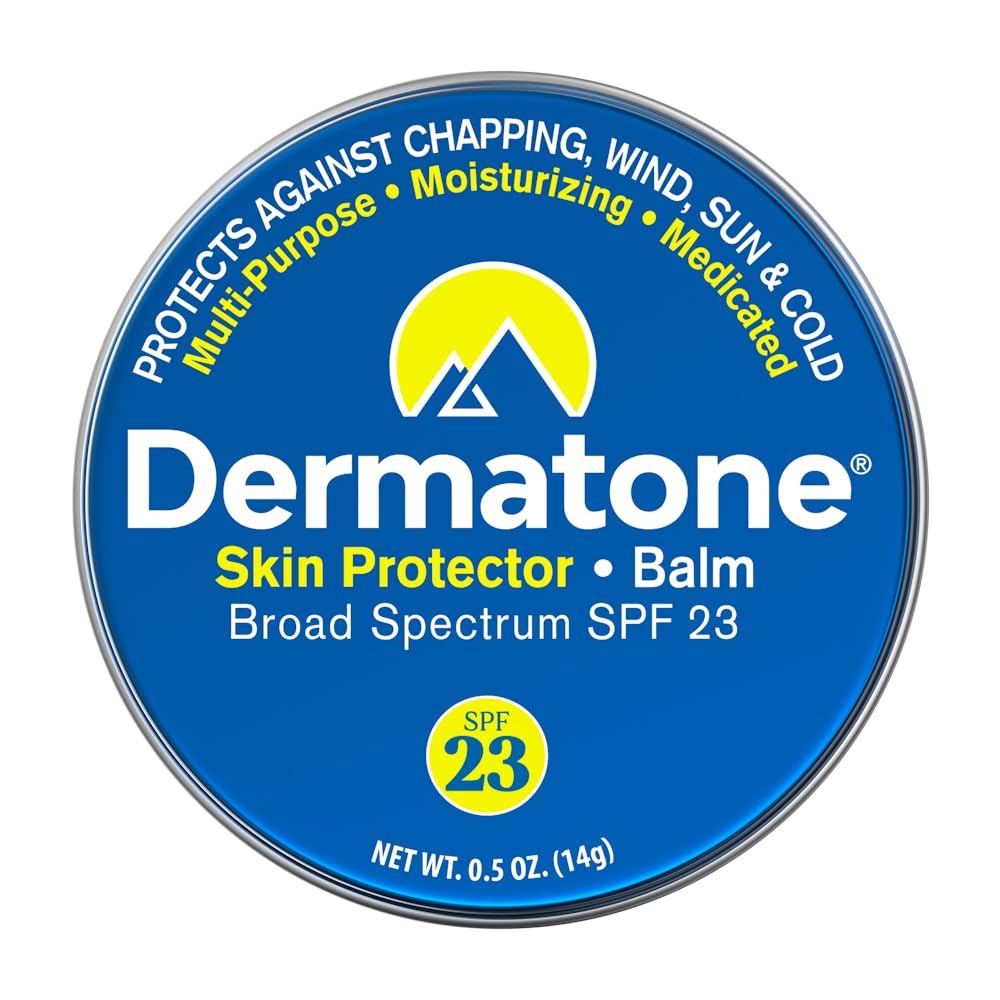 Dermatone Skin Protector Balm travel tin shown for on-the-go outdoor protection