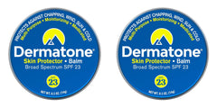 Dermatone Skin Protector Balm tin front view for portable lip and face protection.