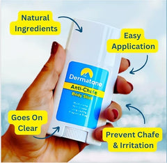 DERMATONE water-resistant balm endures sweat and rain during workouts.