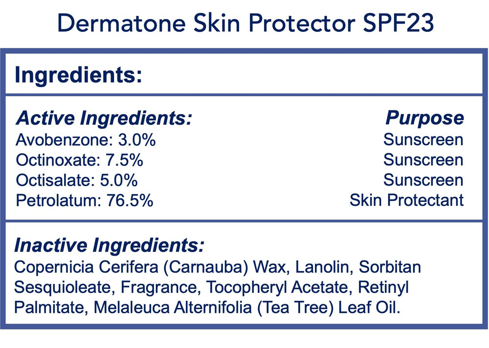 Dermatone water and sweat resistant balm on skin during activity