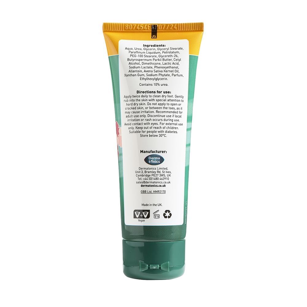 Dermatonics foot, elbow, and hand care for multi-area softness.