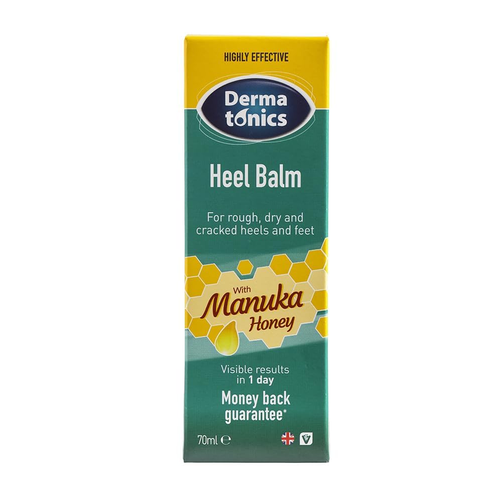 Dermatonics Manuka Honey Heel Cream absorbs quickly with no greasy residue.