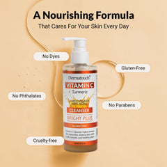 DERMATOUCH Vitamin C Cleanser helps achieve a brighter-looking complexion.