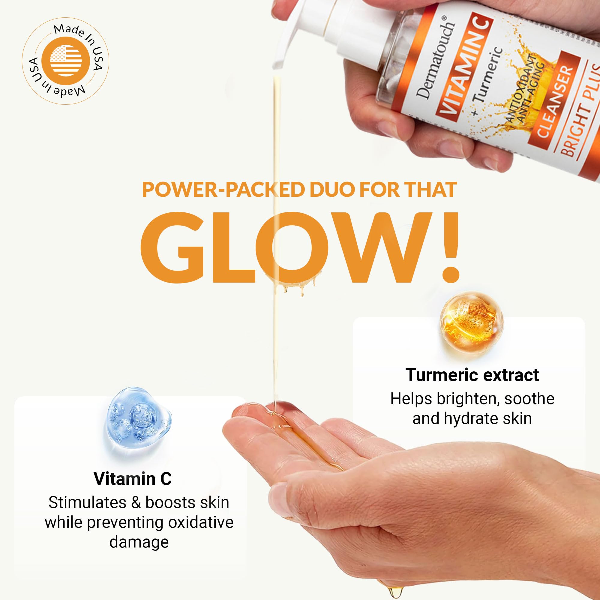DERMATOUCH Vitamin C Cleanser designed for daily use in skincare routines.