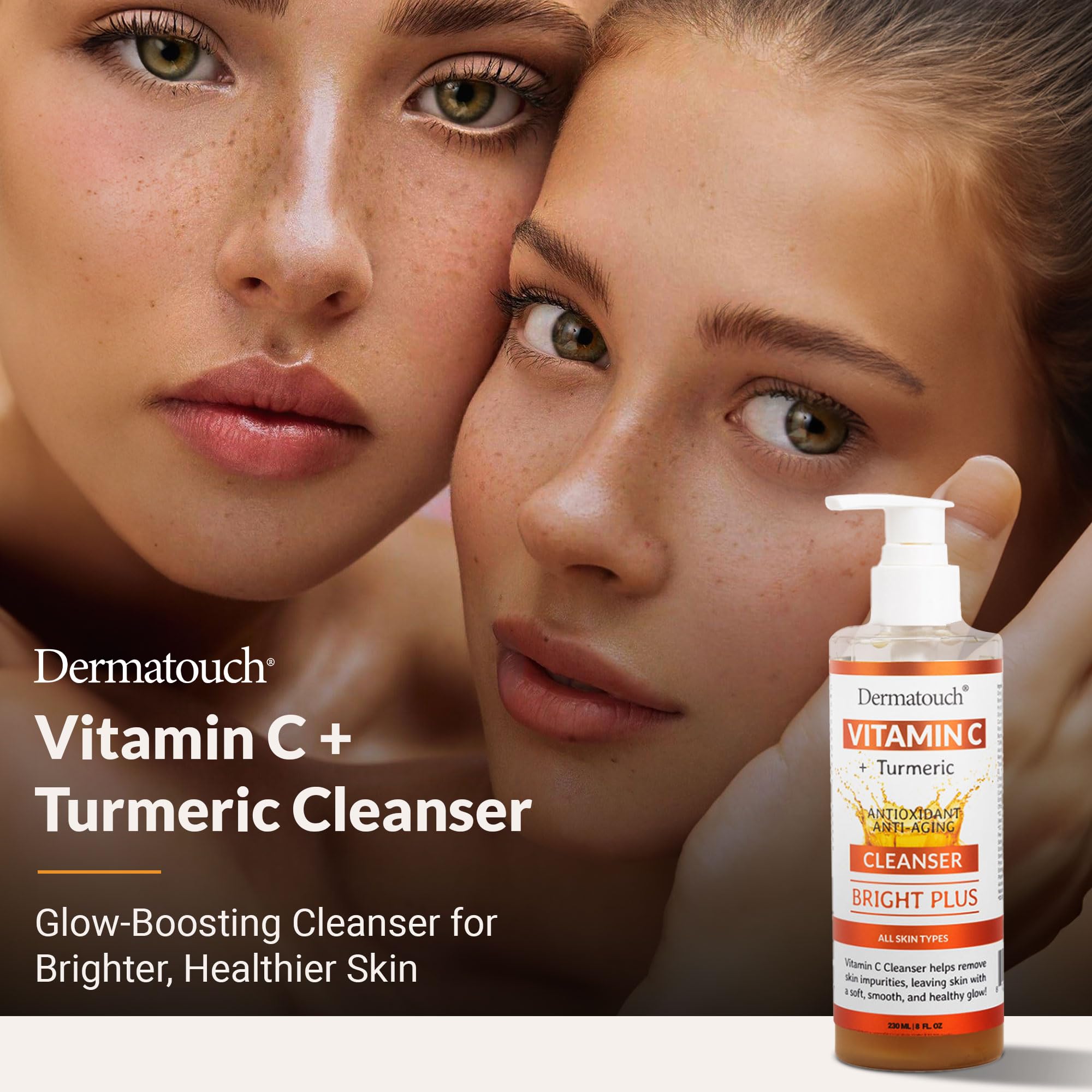 DERMATOUCH Vitamin C Cleanser foam-lather providing a refreshing cleanse.