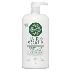Dermaveen Oatmeal Conditioner bottle front showcases gentle hydration for dry hair.