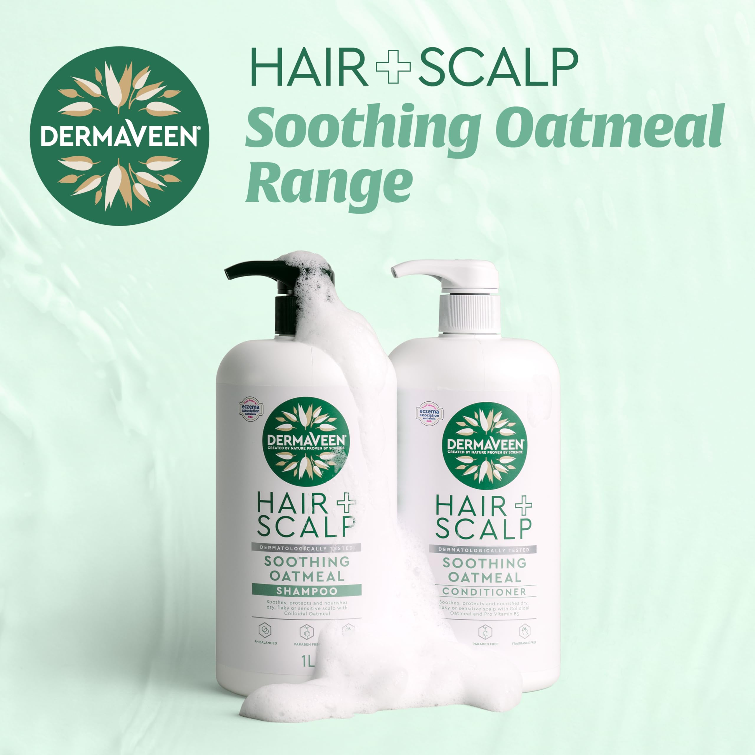 Dermaveen Oatmeal Conditioner oatmeal close-up emphasizes soothing moisturizing ingredients.