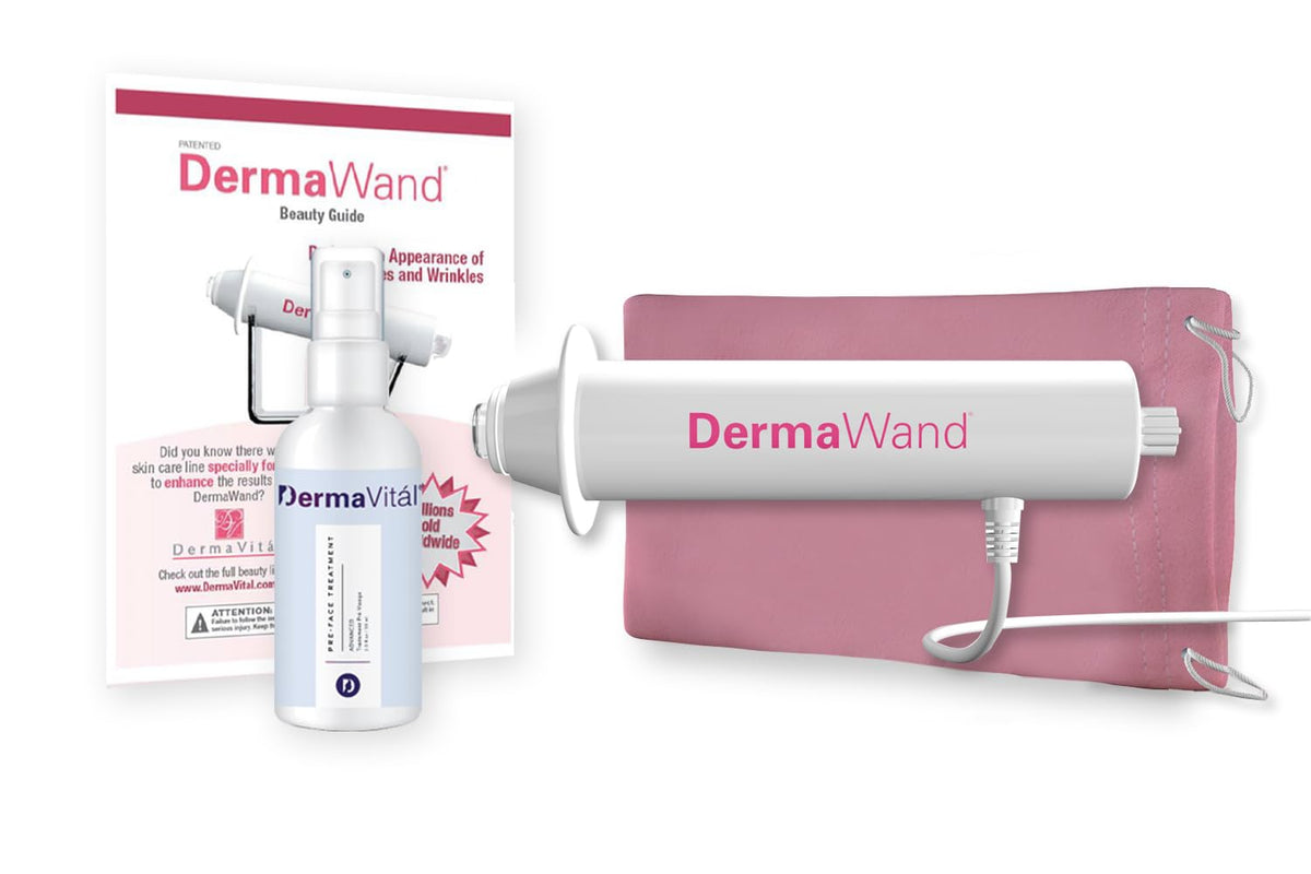 Dermawand portable handheld device for smoother-looking skin