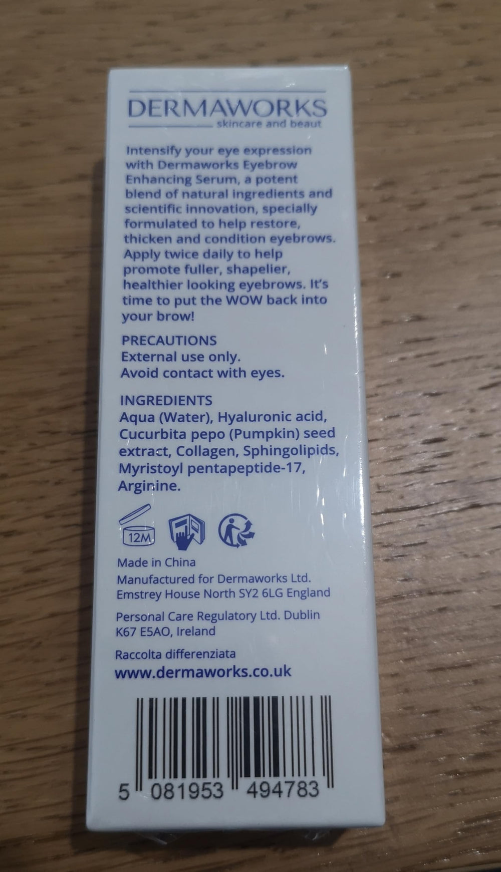 Dermaworks daily-use routine supports ongoing brow growth