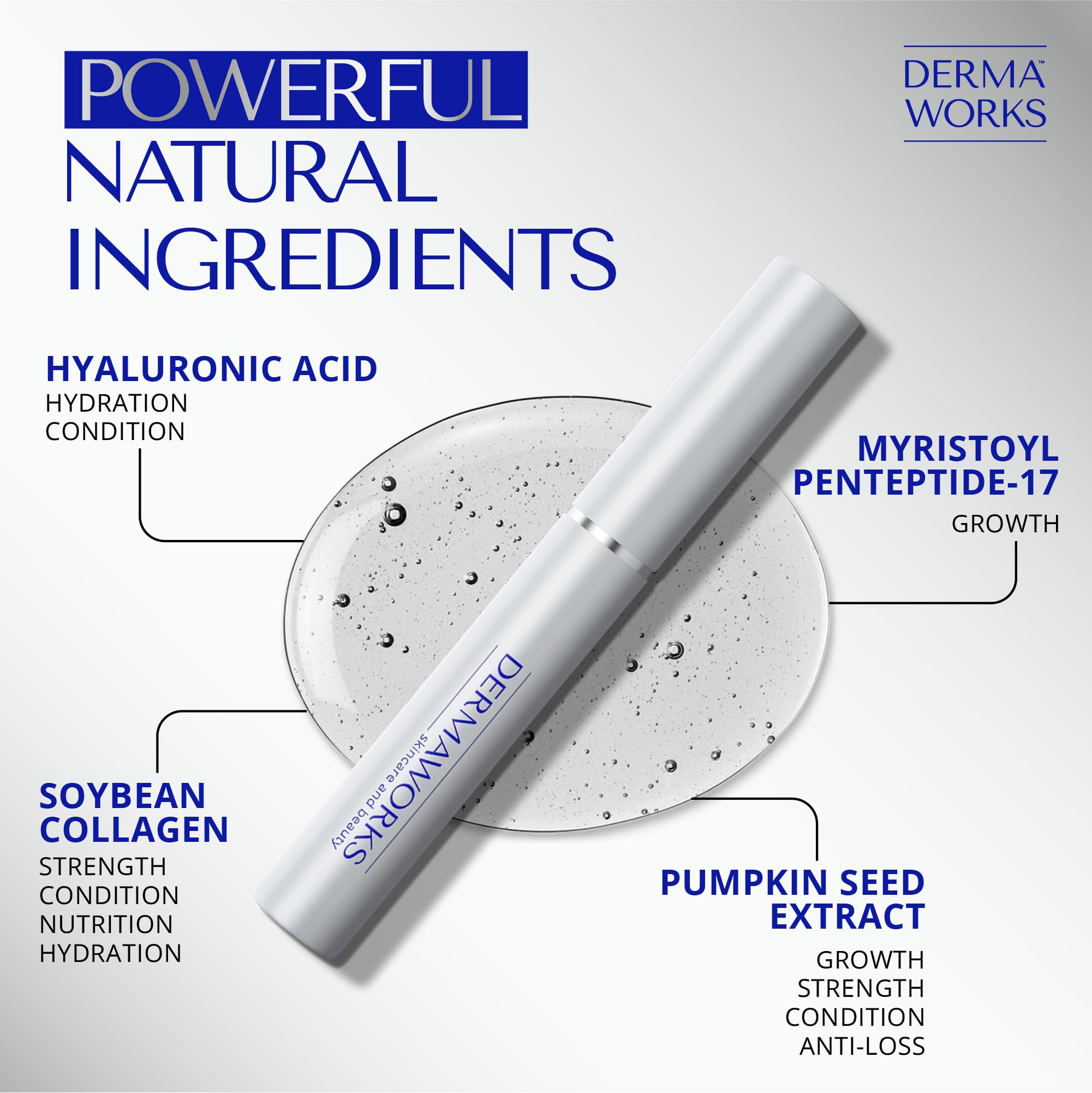 Dermaworks Spectaculash lash serum pentapeptide 17 fortifies lashes.