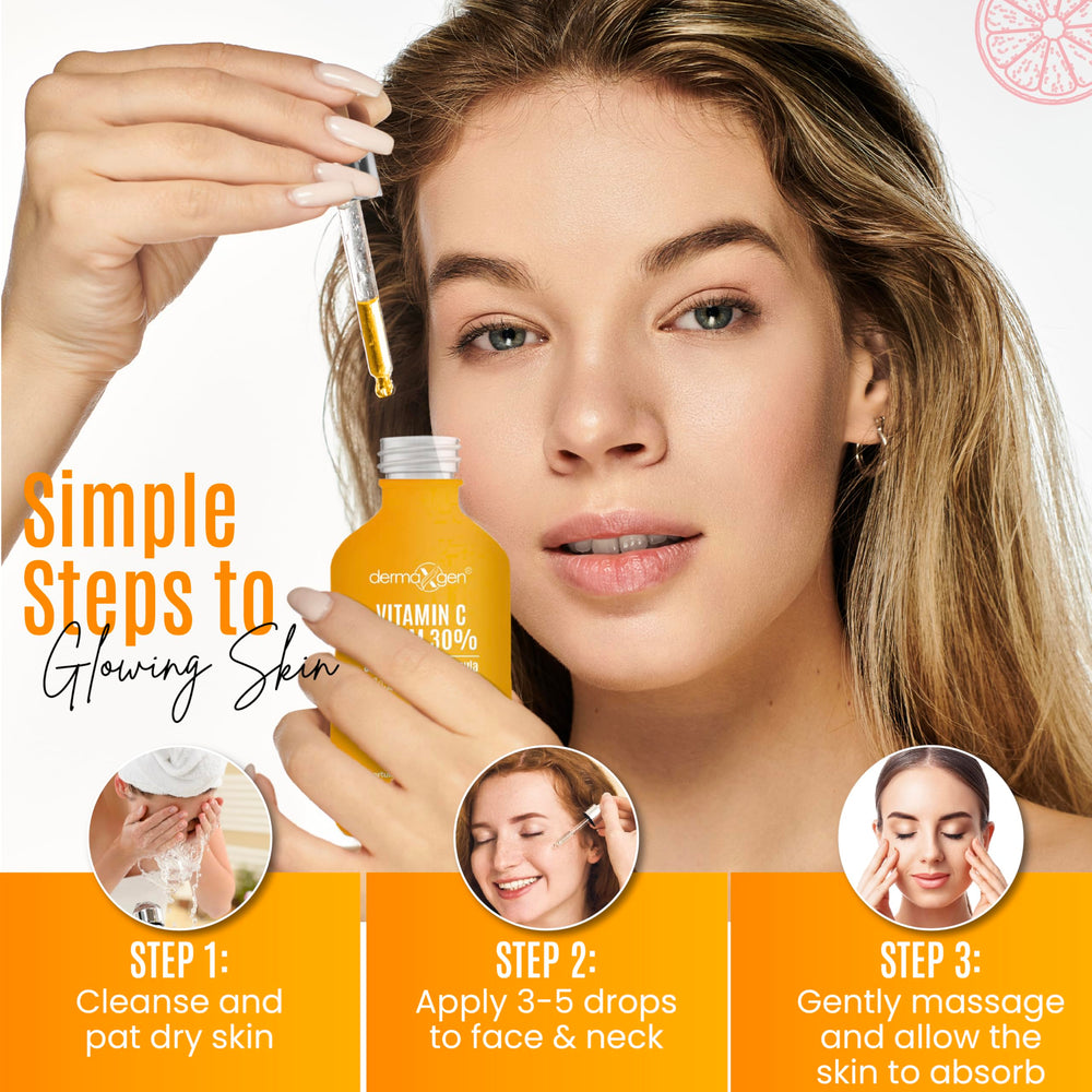 DERMAXGEN Anti-aging serum texture swirl on skin demonstrates quick absorption.