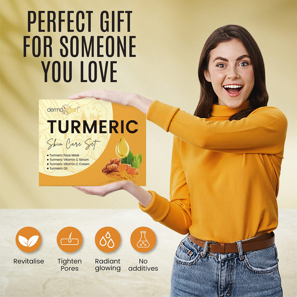 DERMAXGEN Glow set on bathroom shelf for daily skincare routine