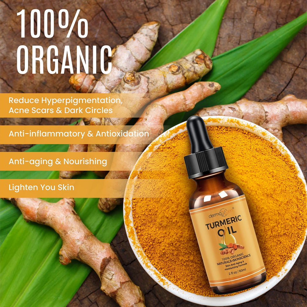 DERMAXGEN turmeric oil hydration focus delivers lasting moisture.