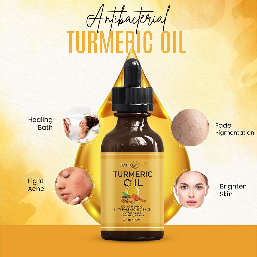 DERMAXGEN Turmeric Oil pump shows easy, precise daily application